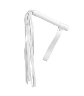 Флоггер (плетка) кожзам 53 см, белый - No Taboo