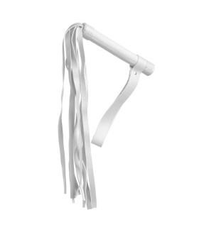 Флоггер (плетка) кожзам 53 см, белый - No Taboo