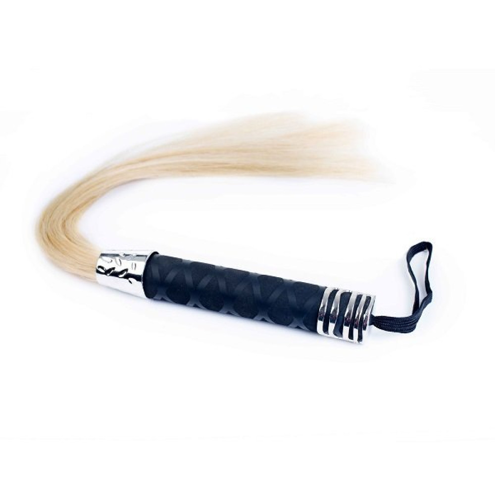 Кнут из конского волоса IDEA SM с силиконовой ручкой, черный, 40 см (24057), zoom