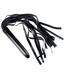 Флоггер (батіг) з пластиковою рукояткою чорна NO TABOO - No Taboo