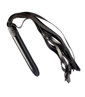 Флоггер-вибратор (плетка), черный, NO TABOO - No Taboo