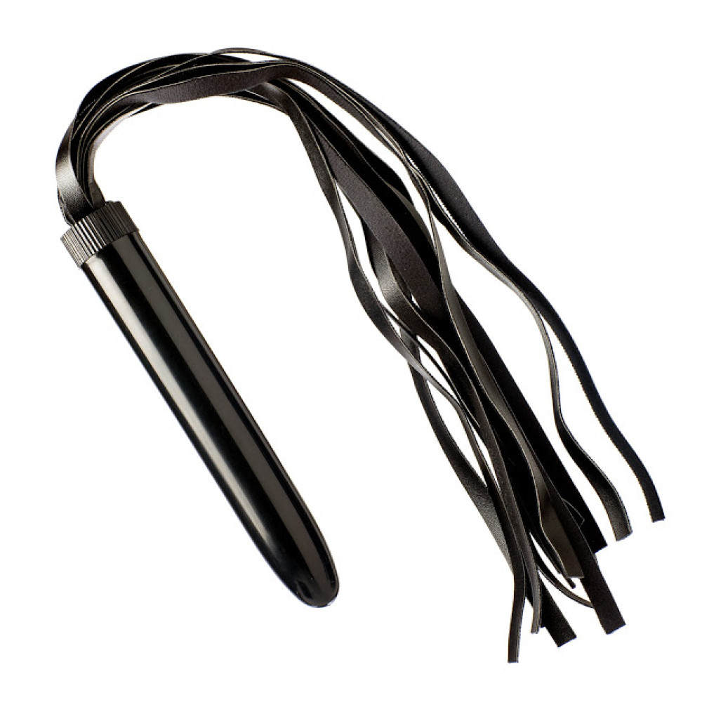 Флоггер (батіг) з пластиковою рукояткою чорна NO TABOO (31902), zoom