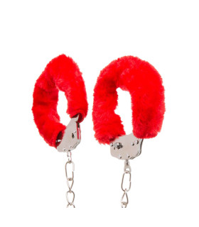 Поножи металл с мехом красные NO TABOO - No Taboo