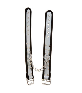 Поножи серебристо-черные с заклепками из кожзама NO TABOO - No Taboo