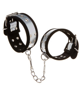 Поножи серебристо-черные с заклепками из кожзама NO TABOO - No Taboo