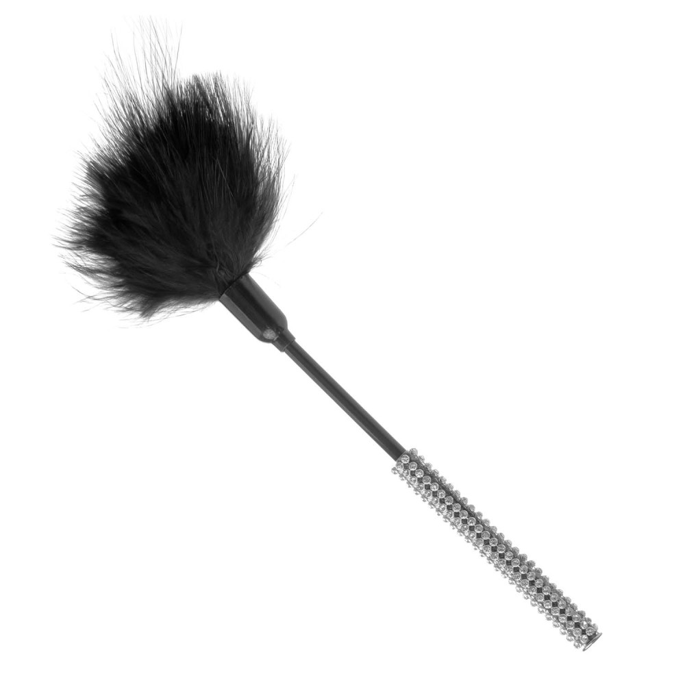 Метелка с пушком IDEA SM, со стразами, цвет черный (33159), zoom