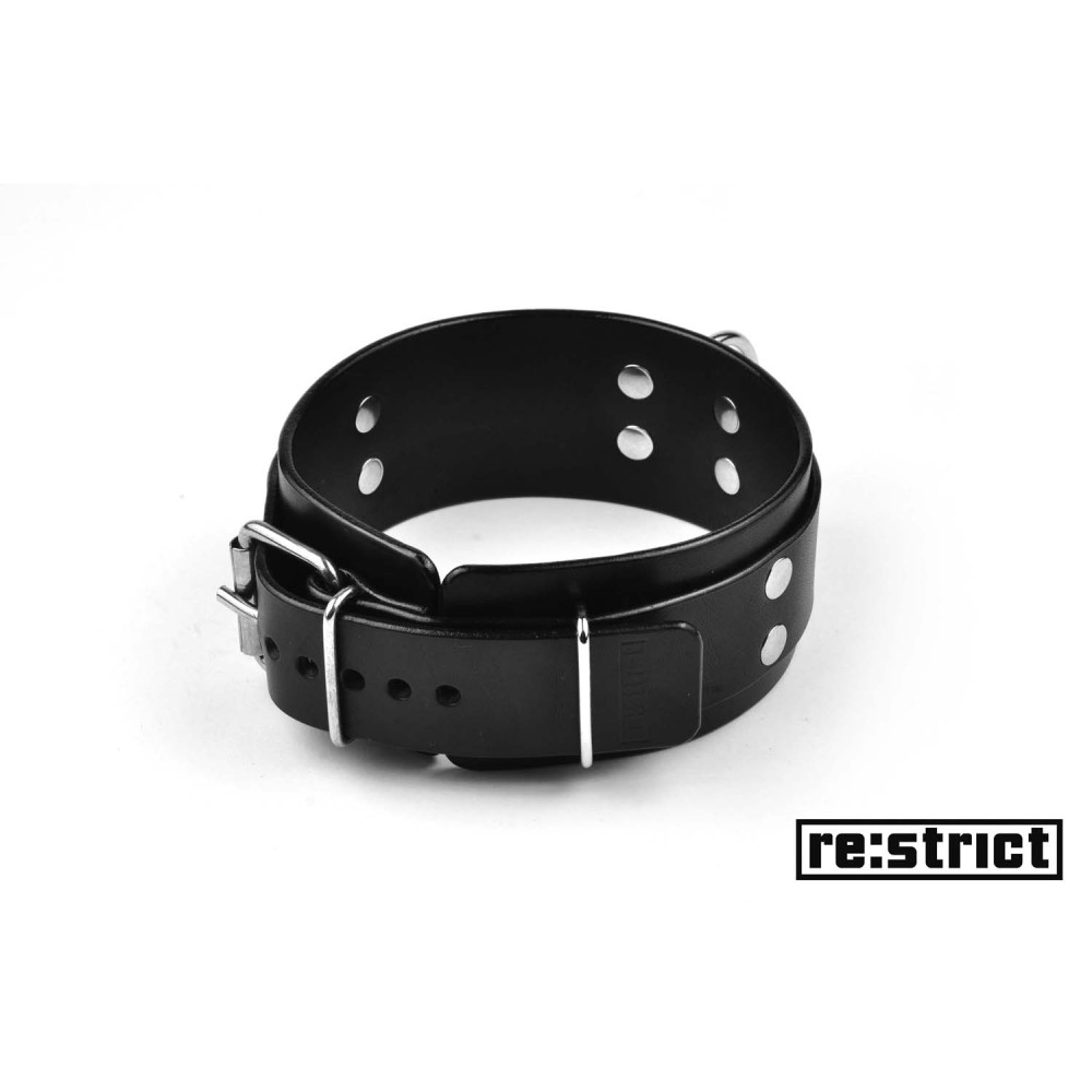 RE:STRICT Ошейник с кольцом (широкий, матовый) M/L (23429), zoom