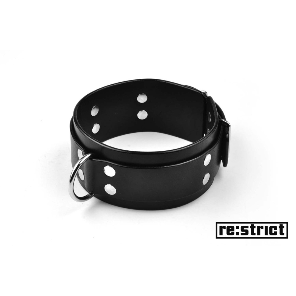 RE:STRICT Ошейник с кольцом (широкий, матовый) S/M (23428), zoom