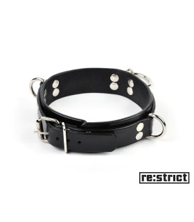 RE:STRICT Ошейник с кольцом (тонкий, глянец) S/M - No Taboo