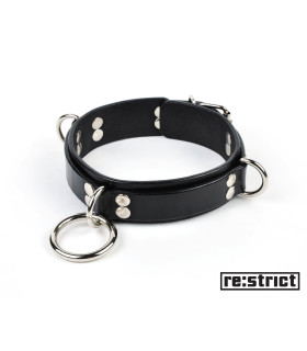 RE:STRICT Ошейник с кольцом (тонкий, глянец) S/M - No Taboo