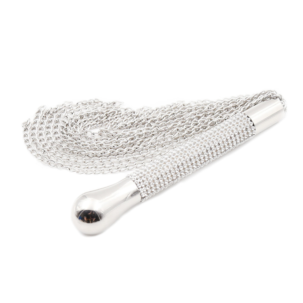 Флоггер (плетка) металлический, со стразами, NO TABOO (33147), zoom