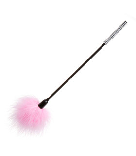 Рожевий пушок з ручкою в стразах NO TABOO - No Taboo