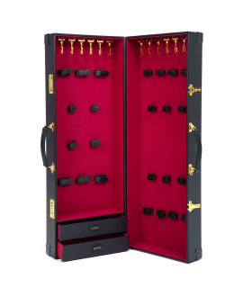 Шкаф-чемодан для БДСМ UPKO Sade Trunk девайсов, итальянская кожа, черный - No Taboo