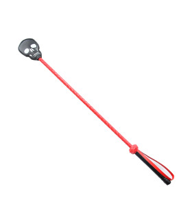 Стек в виде черепа IDEA SM из искусственной кожи, красно-чёрный, 61 см - No Taboo