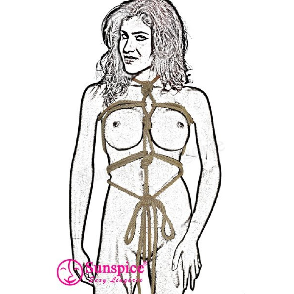 Веревка для шибари бежевая (25916), zoom