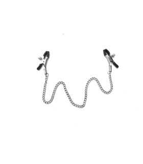 Зажимы для сосков сталь серебро на цепочке NO TABOO - No Taboo