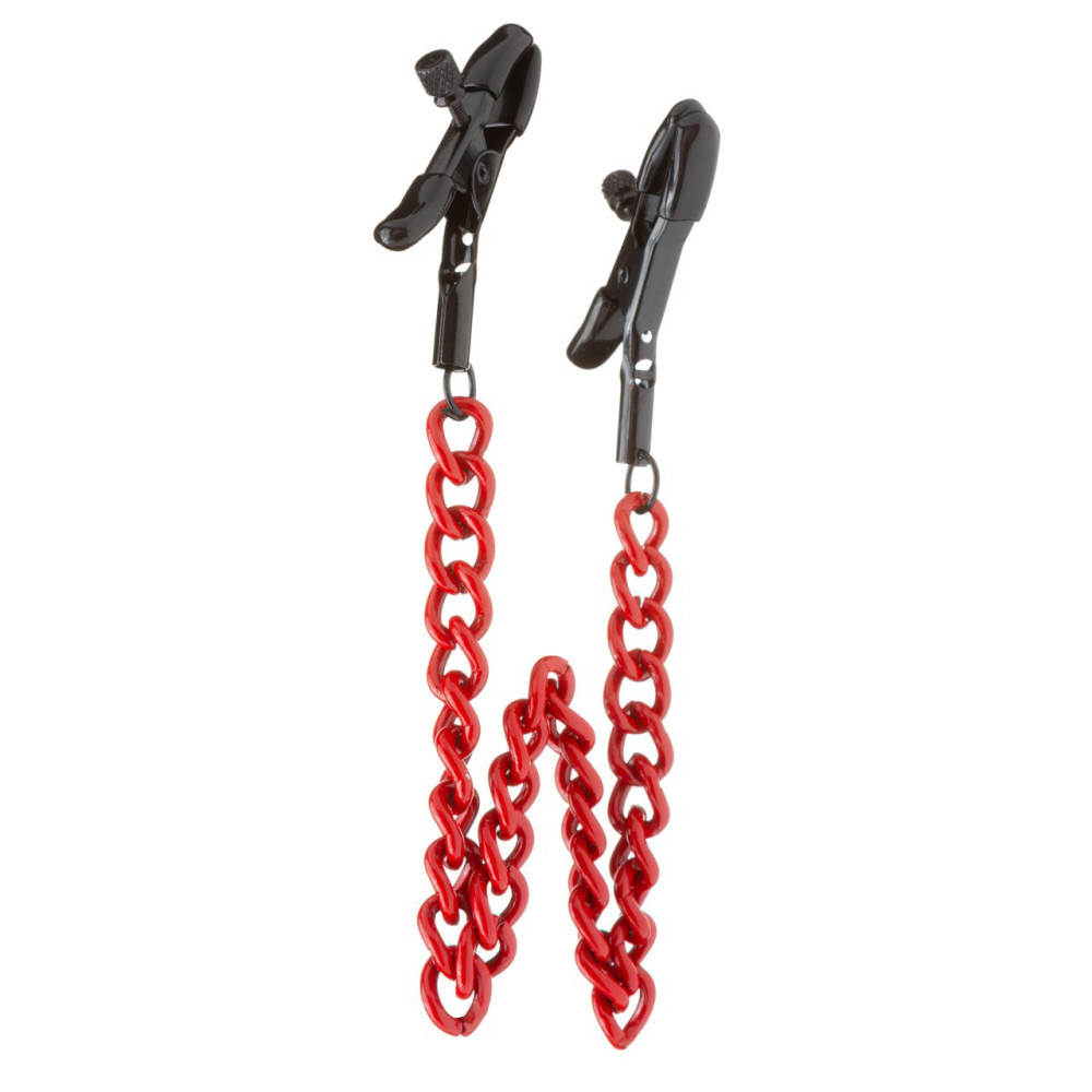 Зажимы на соски с регулятором и красной цепью NO TABOO (32860), zoom