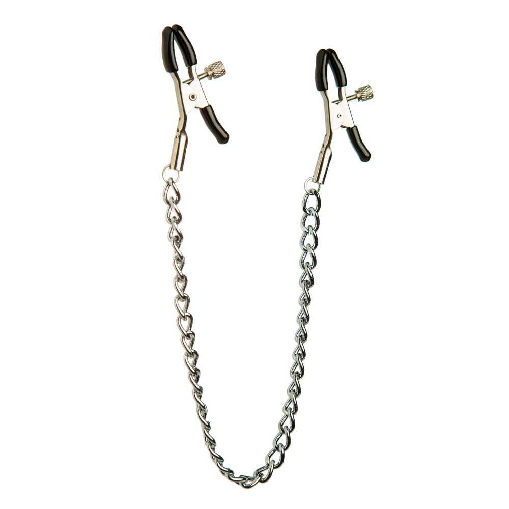 Затискачі на соски з ланцюжком 27 см метал Nipple play NO TABOO (33017), zoom