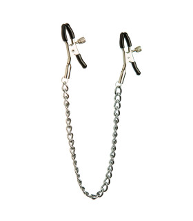 Затискачі на соски з ланцюжком 27 см метал Nipple play NO TABOO - No Taboo