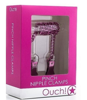 Зажимы на соски розовые OUTCH Pinch Nipple Clamps NO TABOO - No Taboo