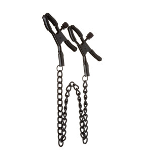 Затискачі на соски з ланцюжком чорні NO TABOO - No Taboo