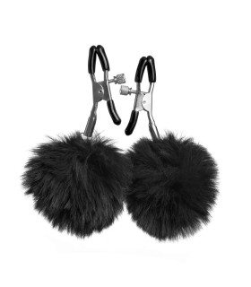 Зажимы на соски с черными помпонами NO TABOO - No Taboo