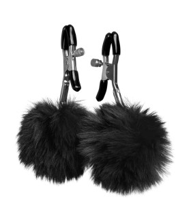 Зажимы на соски с черными помпонами NO TABOO - No Taboo