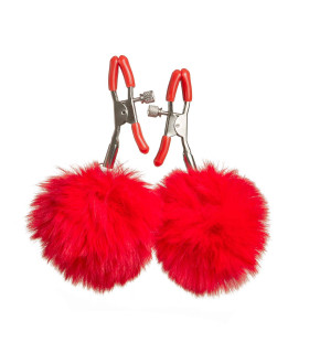 Зажимы на соски с красными помпонами NO TABOO - No Taboo