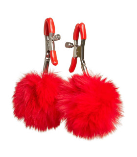 Зажимы на соски с красными помпонами NO TABOO - No Taboo