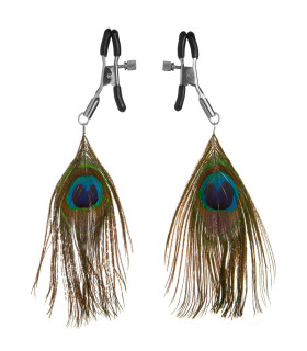 Зажимы на соски с перьями павлина NO TABOO - No Taboo