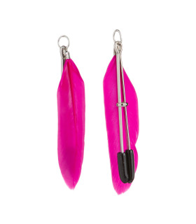 Зажимы на соски в виде пинцета с перьями Nipple play, розовые NO TABOO - No Taboo