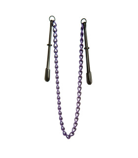 Зажимы на соски в виде пинцетов фиолетовая цепь NO TABOO - No Taboo