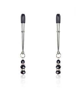 Зажимы на соски в виде пинцетов с камнями и стразами NO TABOO - No Taboo