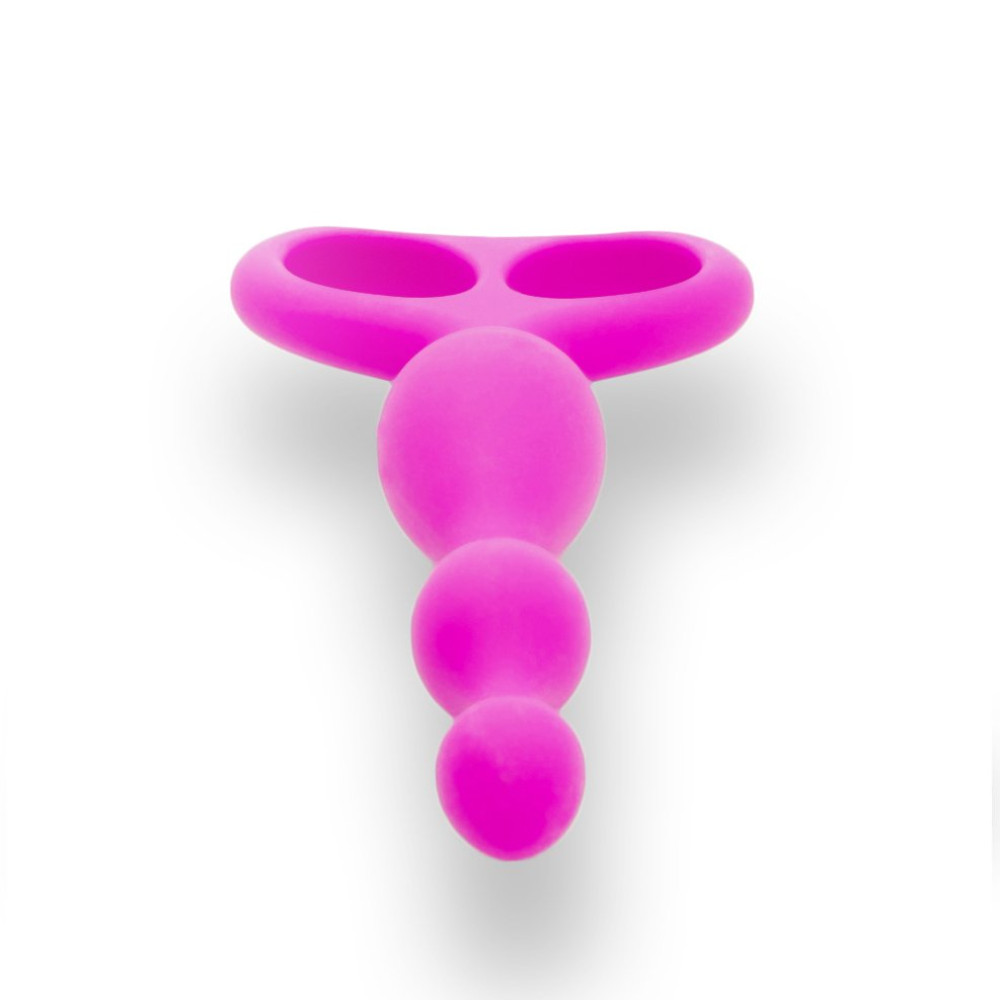 Анальні намиста два кільця, 100% медичний силікон (26479), zoom