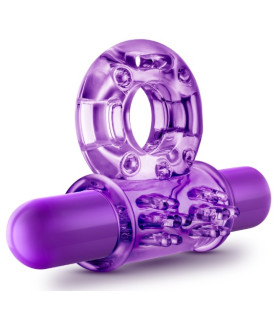 Ерекційне кільце з вібрацією, фіолетове - No Taboo