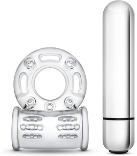 Прозрачное эрекционное кольцо с вибрацией - No Taboo