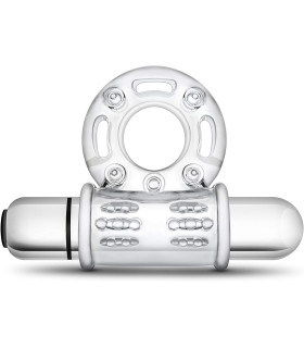 Прозрачное эрекционное кольцо с вибрацией - No Taboo