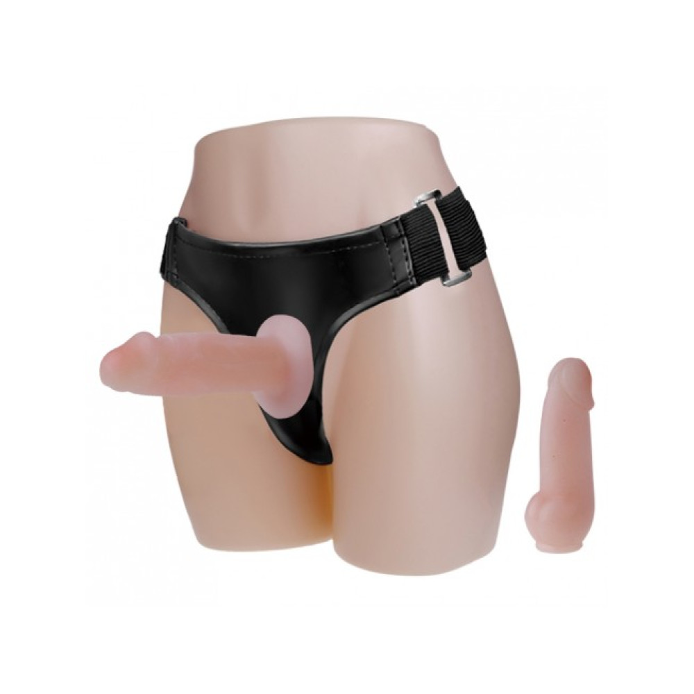 Страпон Baile Jessica реалістичний, з двома насадками, 10 х 3.5 см (216786), zoom