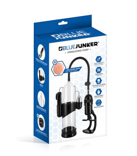 Помпа вакуумна механічна Blue Junker Stimulating Pump з вібрацією, 23 см х 6 см - No Taboo