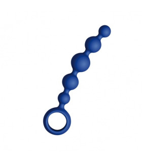 Анальний ланцюжок Joy Division Joyballs anal wave, силіконовий, синій, 17.5 см - No Taboo