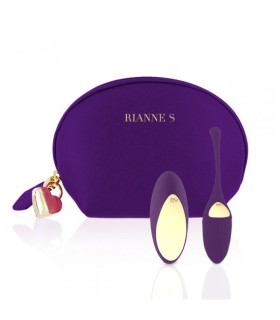 Виброяйцо тренажер Кегеля Rianne S Pulsy Playball с пультом, фиолетовый, 7 см х 3 см - No Taboo