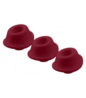 Набор насадок на Womanizer Premium 2 и Classic 2, бордовые, размер М - No Taboo