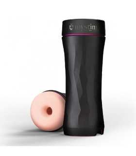 Мастурбатор с электростимуляцией Mystim Opus E Donut, бежевый, 21.5 х 8.4 см - No Taboo