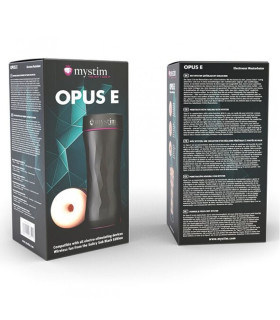 Мастурбатор с электростимуляцией Mystim Opus E Donut, бежевый, 21.5 х 8.4 см - No Taboo