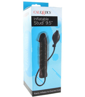 Фаллоимитатор с накачкой Inflatable Stud, латексный, черный, 25 х 5 см - No Taboo