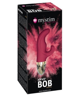 Вібратор кролик Mystim Rabbit Hop Hop Bob, фіолетовий, 16 см х 3.6 см - No Taboo