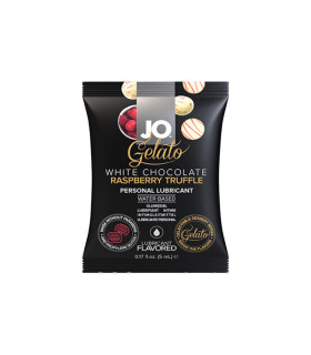 Пробник Лубрикант їстівний System JO Gelato - White Chocolate Raspberry, 5 мл - No Taboo