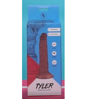Фаллоимитатор реалистичный на присоске Real Fantasy Tyler Realistic Dildo, коричневый, 20 х 3.5 см - No Taboo