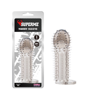 Насадка рельєфна подовжуюча з петлею Chisa сіра, 14.5 х 4.8 см - No Taboo