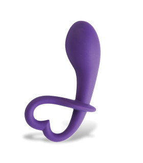 Анальная пробка изогнутая OhMiBod фиолетовая, размер S, 9.9 см х 2.7 см - No Taboo